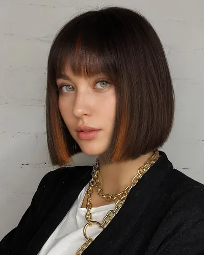 Vista 11 de YYHR Peluca corta estilo Bob con flequillo de 10 pulgadas, pelucas de cabello sintético lacio Yaki claro, pelucas cortas de corte Bob negro con 1b