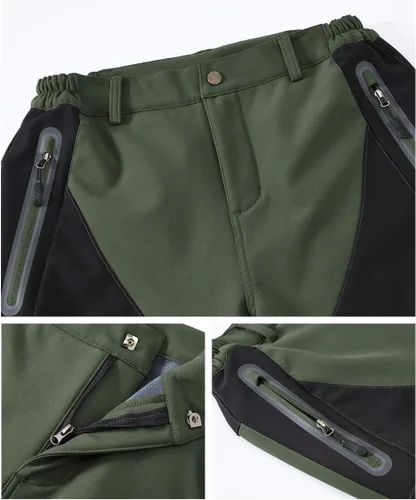 Vista 5 de Gopune Pantalones de invierno para mujer, senderismo, esquí, snowboard, impermeables, softshell aislantes