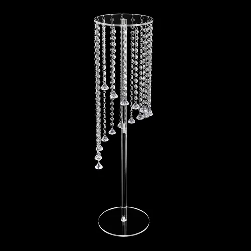 Vista 4 de 10 jarrones de flores, centros de mesa de boda, soportes de acrílico para decoración de mesa de centro de mesa de cristal, soporte de flores de 31.5