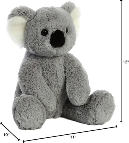 Vista 5 de Aurora Peluche de koala tierno, comodidad acogedora, acurrucamientos sin fin, color gris, 14 pulgadas
