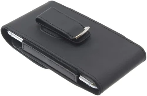 Vista 2 de Funda con clip para cinturón compatible con teléfonos Nokia C300, G100, C110 - Funda de piel sintética con funda vertical
