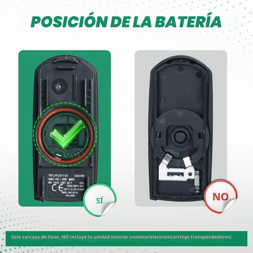Vista 4 de Beefunny Funda de llave de repuesto para mando a distancia de coche, 4 botones, para Mazda 3 6 2014-2018 SKE13D-01 (Solo funda de llave)