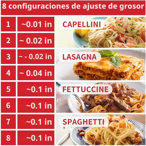 Vista 5 de Juego de accesorios para pasta totalmente de metal 3 en 1 para batidora de pie KitchenAid, incluye rodillo de lámina de pasta, cortador