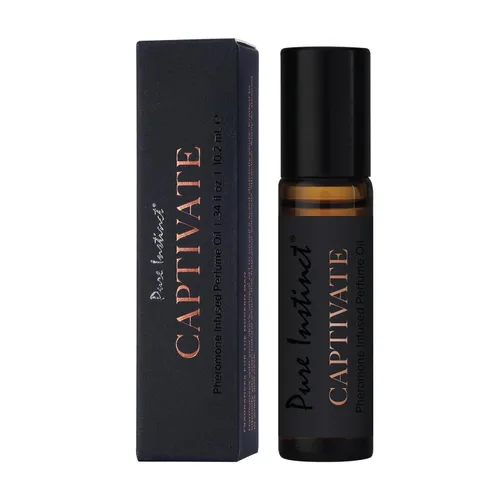 Vista 2 de Pure Instinct CAPTIVATE The Original - Perfume de aceite esencial con infusión de feromonas, colección para hombre, listo para la TSA