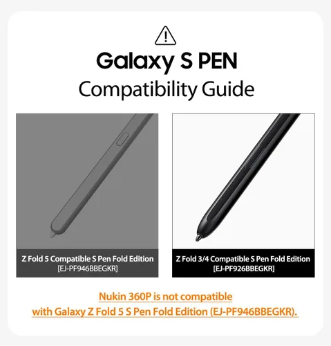 Vista 4 de araree Nukin 360 P - Funda para Samsung Galaxy Z Fold 5 con ranura para S Pen y protección de bisagra, cubierta protectora ligera de policarbonato