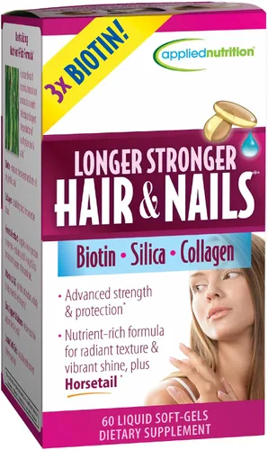 Vista 9 de Applied Nutrition Fórmula de belleza para cabello y uñas más larga y fuerte Cabello y uñas saludables Biotina + sílice + Gotu Kola Suplemento