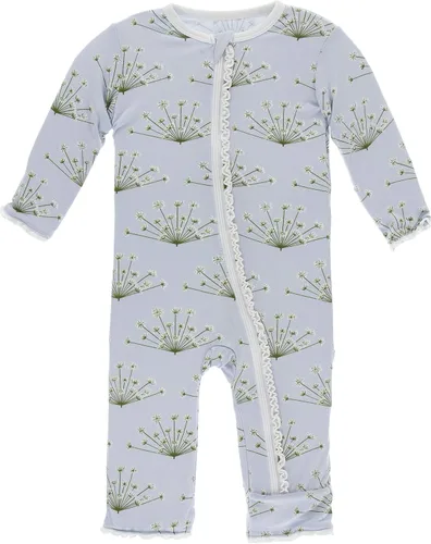 Vista 49 de KicKee Pants Mono sólido con volantes y cremallera Verde aloe