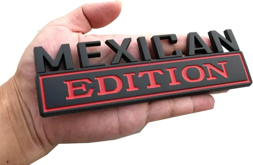 Vista 7 de 1 pieza emblema insignia calcomanía edición mexicana grande de 7" bandera de automóvil calcomanía militar de repuesto para F150 F250 F350 Chevy Negro