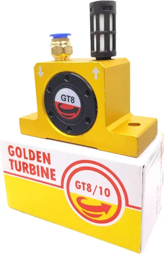 Vista 5 de Vibrador neumático de la turbina de aire GT8 G 1/8" serie de oro GT-08 de los vibradores neumáticos industriales de la turbina