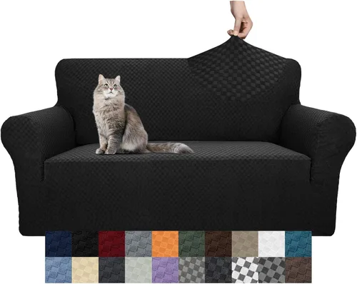 Vista 8 de YEMYHOM Funda para sofá con diseño jacquard de alta elasticidad, funda para silla de sala de estar, a prueba de mascotas, perros y gatos