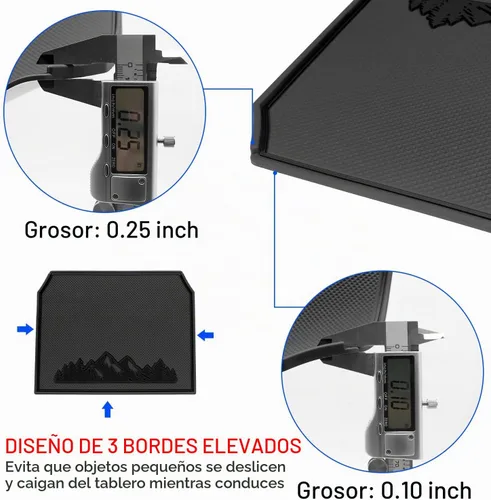 Vista 6 de Alfombrilla de salpicadero para accesorios Subaru Crosstrek 2012-2017, Forester 2014-2018, Impreza XV 2012-2016, almohadilla interior antideslizante