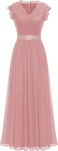 Vista 125 de Dressystar - Vestido de dama de honor, sin mangas, con cuello en V, para fiesta de boda