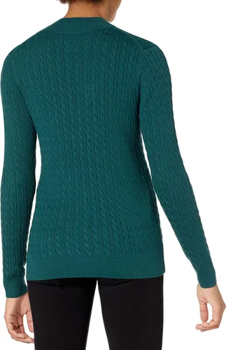 Vista 2 de Tienda Essentials Suéter ligero de manga larga con cuello alto falso para mujer