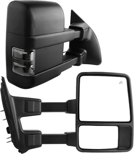 Vista 12 de YITAMOTOR Espejos de remolque compatibles para Ford F250, F350, F450, F550 2008-2016, espejos de remolque con calefacción eléctrica y luz de giro