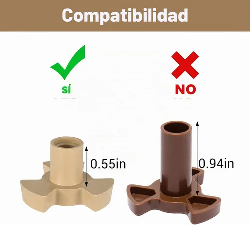Vista 5 de 2 piezas de acoplador giratorio de microondas, guía de rodillo giratorio para horno de microondas, soporte de guía de rodillo de bandeja de vidrio