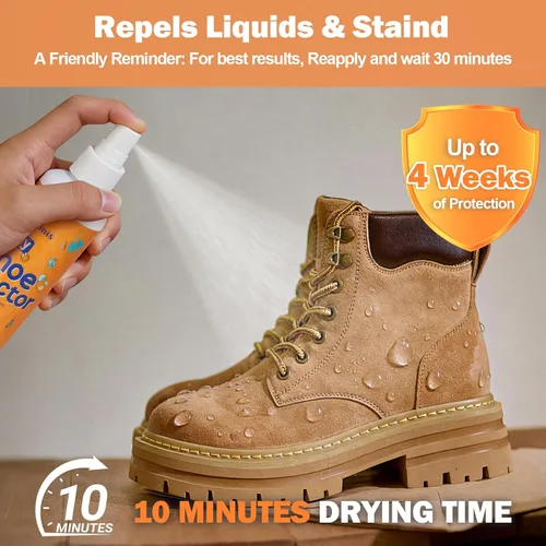 Vista 3 de Shoe Protector Spray - 6.76oz Professional Waterproof Stain Guard Advanced Nano Protection for Suede,Leather,Fabric