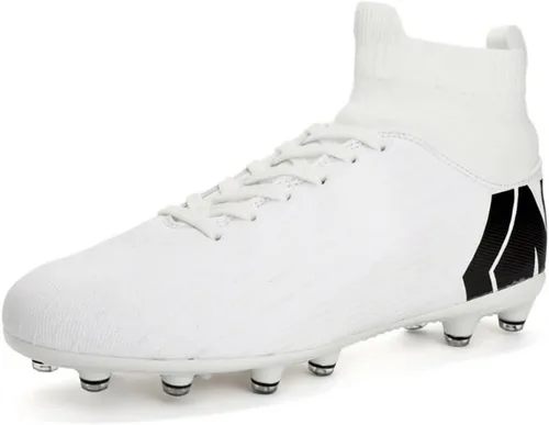 Vista 8 de WILTENA Botas de fútbol clásicas unisex para mujer, de alta calidad, ligeras, para hombre Negro