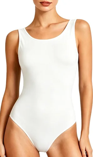 Vista 10 de MOLLDAN Leotardo de ballet sin mangas para mujer con medias, forro frontal completo 1-negro