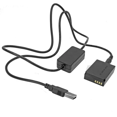 Vista 2 de Reemplazo de batería USB a DUMMY para CANON LP-E12 40" Cable adaptador