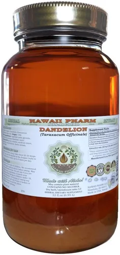 Vista 6 de Hawaii Pharm Extracto líquido sin alcohol de diente de león, diente de león (Taraxacum Officinale) Suplemento herbario natural de glicerita de hoja