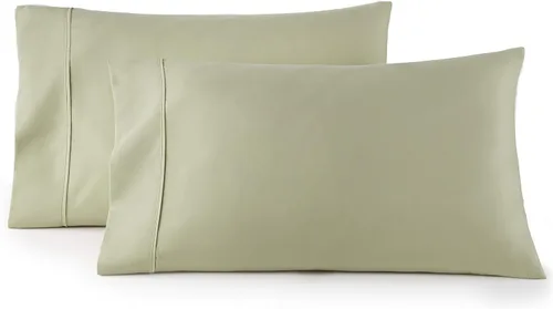 Vista 9 de Funda de almohada 100% algodón ultrasuave de 800 hilos, duradera y sedosa, tejido de satén de algodón puro (funda de almohada tamaño estándar)