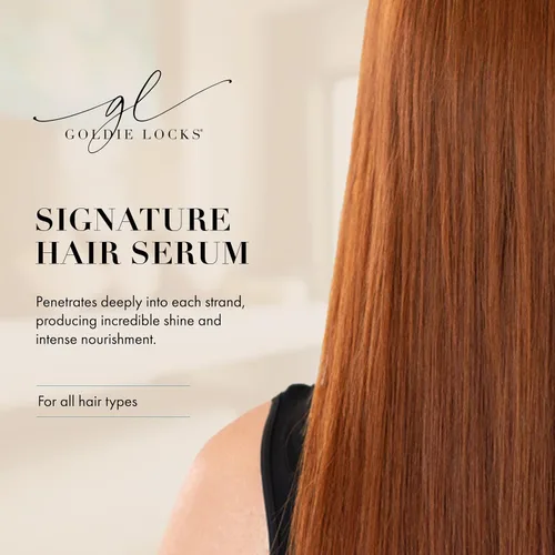 Vista 2 de Goldie Locks Signature Suero para el Cabello - Anti-Encrespamiento y Control de Humedad - Potenciador de Brillo Ligero - Seguro para Extensiones