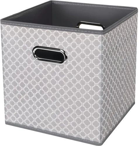 Vista 39 de Cubos de almacenamiento plegables negros, caja de almacenamiento de tela, cestas organizadoras con asas dobles para organizador del hogar (negro)