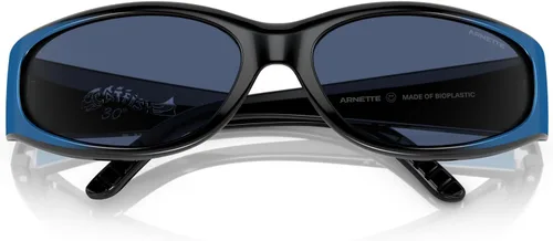 Vista 5 de ARNETTE mens An 4302 Rectangular Sunglasses Negro Gradiente Metal Azul/Azul Oscuro