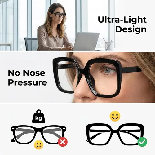 Vista 3 de Eyekepper Gafas de lectura para mujer, paquete de 4 lentes de lectura de marco grande, de gran tamaño Large Womens Eyewear, Square Ladies