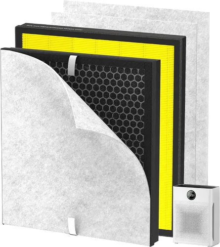 Vista 7 de Filtro de repuesto PR1 compatible con Mooka PR1 purificador de aire, paquete de 2 filtros H13 True HEPA para el hogar, habitación grande de hasta