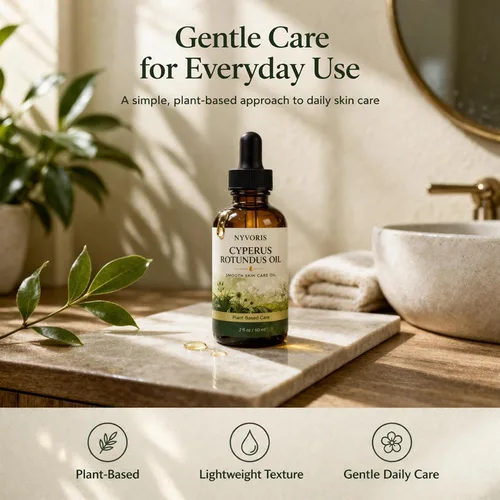 Vista 7 de wuliao NYVORIS Cyperus Rotundus - Aceite orgánico de ciprés rotundus prensado en frío para ayudar a reducir la apariencia de cabello no deseado