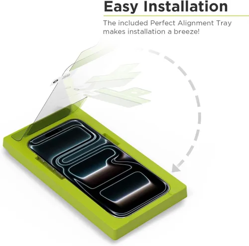 Vista 2 de PureGear Protector de pantalla para Apple iPhone 17 Pro (2025) de 6.3 pulgadas, vidrio templado HD de máxima claridad, cobertura completa, ajuste