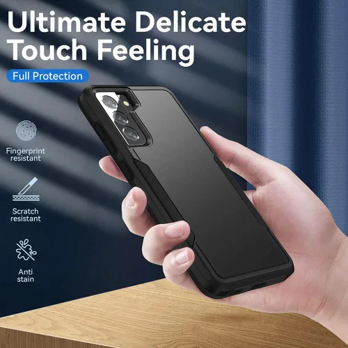 Vista 2 de Funda para Samsung Galaxy S21 (no para S21 Plus y S21 Ultra), resistente, a prueba de golpes, de grado militar, soporte de carga inalámbrica