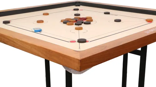 Vista 5 de KD Golden Carrom - Juego de mesa antiguo para interiores aprobado por la Federación Carrom de India y la Asociación Maharashtra Carrom