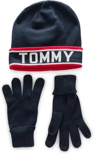 Vista 2 de Tommy Hilfiger Conjunto de gorro, bufanda y guante para hombre