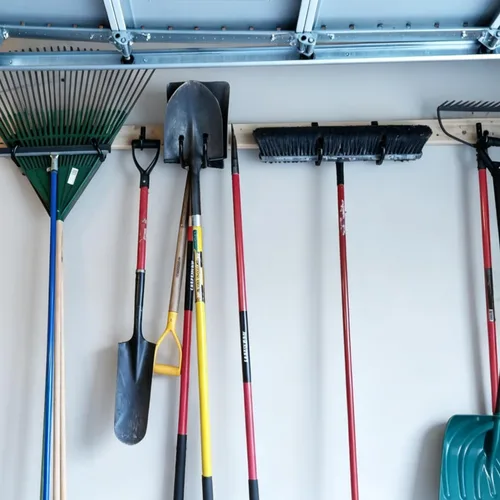 Vista 7 de Ganchos de almacenamiento de garaje, perchas de utilidad en J resistentes para montaje en pared