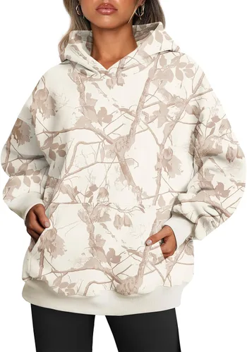 Vista 57 de Trendy Queen Sudaderas con capucha de gran tamaño para mujer, sudaderas de felpa para mujer, suéteres de moda de otoño, suéteres de invierno Lunares