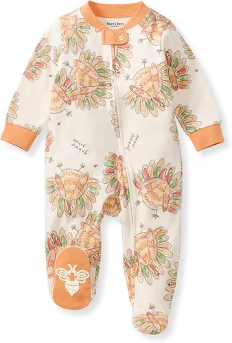Vista 22 de Burt's Bees Baby Pijama con pies de algodón orgánico para niña Cozy Teddies - Paquete de 1