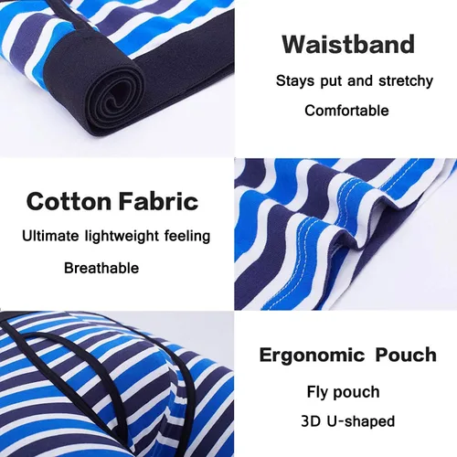 Vista 4 de Aserlin - Calzoncillos para hombre (5 unidades, algodón, sin recorrer)