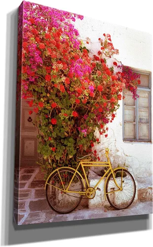 Vista 2 de Epic Graffiti 'Paros Greece' de Alan Klug, arte de pared en lienzo, 12 x 16 pulgadas