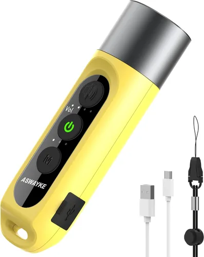 Vista 8 de Silbato Electrónico IPX5 Máximo Sonido 125db Batería 1000mAh Azul para Entrenadores, Maestros, Silbato Deportivo Negro