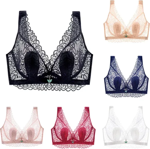 Vista 5 de Today's On Lace Bralette with Underwire Orange Top Bra Tanks for Women Strapless Wireless Push Up Bra Push Up Bra Pac