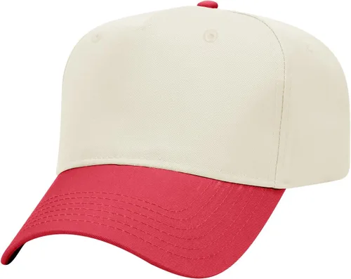 Vista 23 de OTTO Gorra de béisbol de perfil medio con 5 paneles OTTO 31-069 Negro y natural.