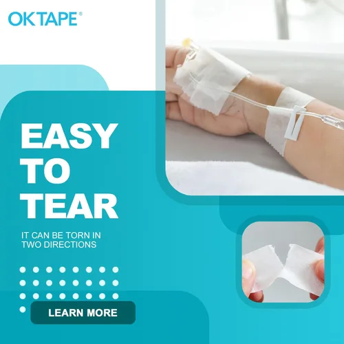 Vista 6 de OK TAPE OKPore - Cinta quirúrgica médica no tejida (paquete de 24) – Cinta quirúrgica de primeros auxilios hipoalergénica y transpirable