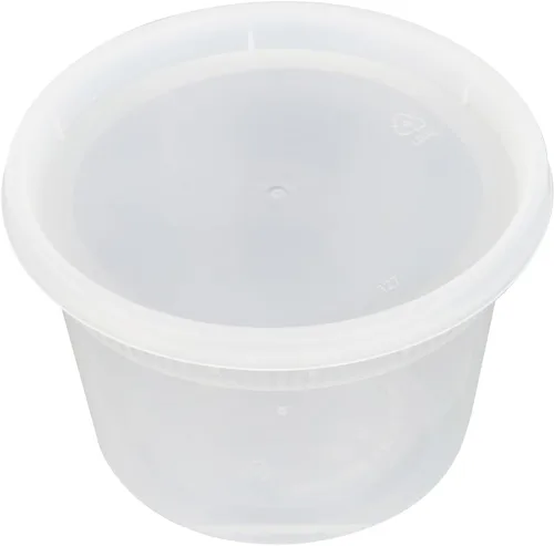 Vista 15 de Restaurantware -Asporto - Cajas para llevar de 8 onzas, 25 recipientes redondos para sopa para microondas - Tapas de plástico transparente