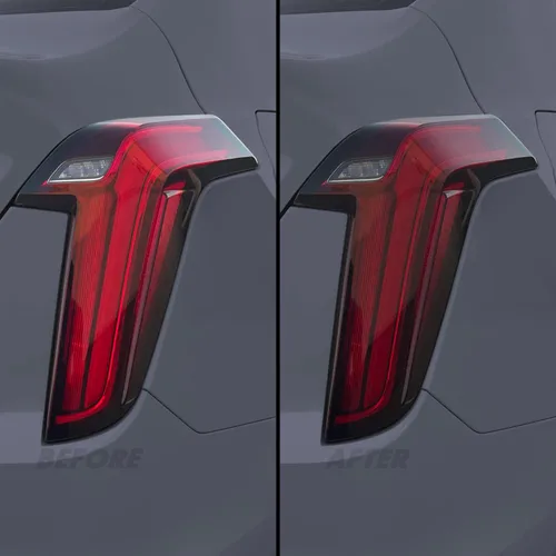 Vista 9 de Tinte de humo de vinilo precortado para Cadillac CT4 2020-2023 (20% humo oscuro, 1. luz trasera)