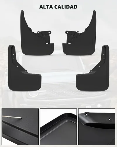 Vista 5 de Protectores contra salpicaduras para Ford Bronco 2021-2024, protectores de barro para neumáticos delanteros y traseros, guardabarros para Ford