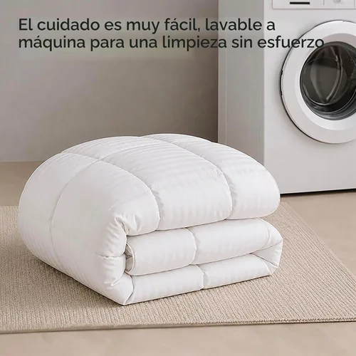 Vista 5 de Calvin Klein Hotel Luxury Queen Edredón Edredón Inserto Hipoalergénico Todas las estaciones/rayas blancas