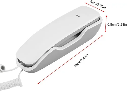 Vista 8 de Teléfono colgante, último número de teléfono de pared, función de silencio teléfonos de pared, para casa para el hogar (blanco)