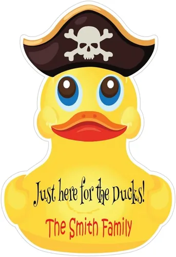 Vista 3 de Decoración de imán de puerta de crucero de pato pirata personalizada para la puerta de su camarote